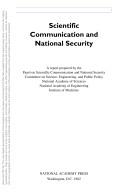 Cover of: Scientific Communication and National Security