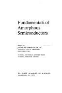 Cover of: Fundamentals of amorphous semiconductors by National Research Council. Ad Hoc Committee on the Fundamentals of Amorphous Semiconductors.