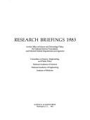 Cover of: Research briefings 1983 by Committee on Science, Engineering, and Public Policy (U.S.)