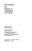Cover of: Forecasting the Impact of Legislation on Courts