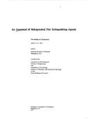 Cover of: An Appraisal of halogenated fire extinguishing agents by National Research Council (U.S.). Committee on Fire Research