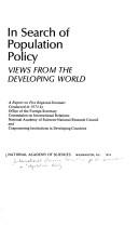 Cover of: In search of population policy;: Views from the developing world