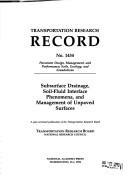 Cover of: Subsurface Drainage: Soil-Fluid Interface Phenomena, & Management of Unpaved Surfaces (Trr 1434) (Transportation Research Record)