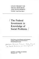 Cover of: Federal Investment in Knowledge of Social Problems. (Study Project report) by National Research Council (US)