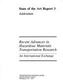 Recent Advances in Hazardous Materials Transportation Research by United States