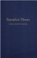 Cover of: Biographical Memoirs: V.61 (<i>Biographical Memoirs:</i> A Series)
