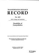 Cover of: Durability of Geosynthetics (Trr 1439) (Transportation Research Record)