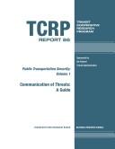Cover of: Public Transportation Security (TCRP report)