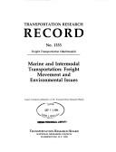 Cover of: Marine and Intermodal Transportation: Freight Movement and Environmental Issues (Transportation Research Record)