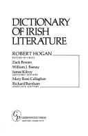 Cover of: Dictionary of Irish Literature by Robert Goode Hogan