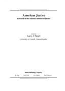 Cover of: American Justice: Research of the National Institute of Justice
