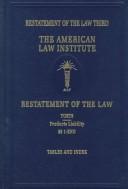 Cover of: Restatement of the law, torts--apportionment of liability