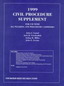 Cover of: 1999 Civil Procedure Supplement by John J. Cound, Jack H. Friedenthal, Arthur R. Miller, John E. Sexton