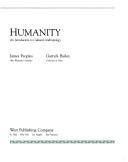 Cover of: Humanity by James G. Peoples, Garrick A. Bailey, James Peoples, Garrick Bailey, Garrick Alan Bailey, James G. Peoples