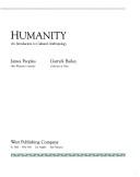 Cover of: Humanity: An Introduction to Cultural Anthropology