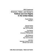 Cover of: Political and Civil Rights in United States, 1982 Supplement to Volume 1