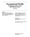 Occupational health by Barry S. Levy, David H. Wegman