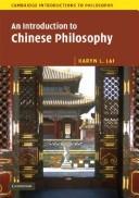 Cover of: An Introduction to Chinese Philosophy (Cambridge Introductions to Philosophy)