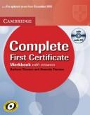 Cover of: Complete FCE Workbook with Answers and Audio CD (Cambridge Exams Publishing) by Amanda Thomas, Barbara Thomas