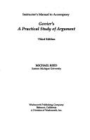 Cover of: Revisions made to A practical study of argument