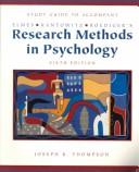 Study guide to accompany Elmes, Kantowitz, and Roedigers Research methods in psychology