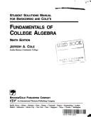 Cover of: Fund of College Algebra