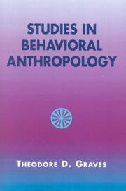 Cover of: Studies in Behavioral Anthropology