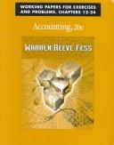 Cover of: Accounting Working Papers Chapters 12-24 by Carl S. Warren