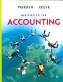 Cover of: Managerial Accounting , Instructor's Edition