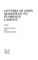 Cover of: Letters of John Masefield to Florence Lamont