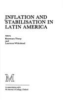 Inflation and stabilisation in Latin America by Rosemary Thorp, Laurence Whitehead