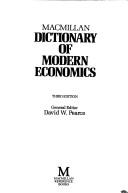 Cover of: Macmillan Dictionary of Modern Economics (Dictionary)