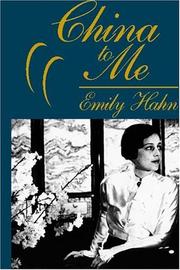 Cover of: China to Me by Emily Hahn