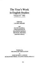 Cover of: The Year's Work in English Studies