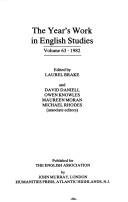 Cover of: The Year's work in English studies by Laurel Brake