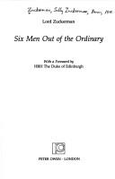 Cover of: Six Men Out of the Ordinary