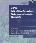 Cover of: Critical Care Procedures Performance Evaluation by Debra Lynne-McHale, Debra Lynne-McHale