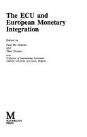 Cover of: The ECU and European monetary integration