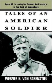 Cover of: Tales of an American Soldier by Werner H. Von Rosenstiel