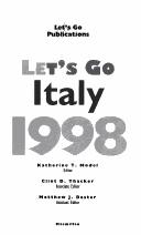 Cover of: Let's Go Italy (Let's Go)