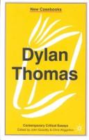 Cover of: Dylan Thomas (New Casebooks)