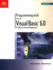 Cover of: Programming with Visual Basic 6.0: An Object-Oriented Approach-Comprehensive Text and CD