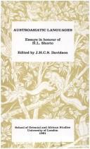 Cover of: Austroasiatic Languages by J. H. Davidson