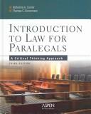 Cover of: Im: Intro to Law for Paralegals: A Critical Thinking Approach 3e