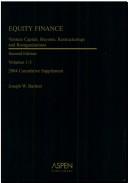 Cover of: Equity Finance, Volumes 1-3 | Joseph W. Bartlett