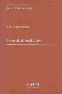 Cover of: Constitutional Law Case 2003 by Erwin Chemerinsky