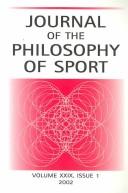 Cover of: Journal of the Philosophy of Sport: Issue 2, 2002 (Journal of the Philosophy of Sport)