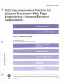 Cover of: IEEE Recommended Practice for Internet Practices-Web Page Engineering-Intranet/Extranet Applications | IEEE