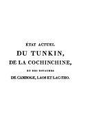 Cover of: Etat Actuel Du Tunkin, de La Cochinchine, Et Des Royaumes de Cambodge, Laos, Et Lac-Tho Par M. de La Bissachere: Traduit D'Apres Les Relations Origina