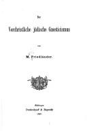 Cover of: Der Vorchristliche Judische Gnosticismus